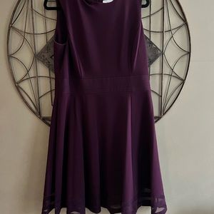 Calvin Klein Illusion Crepe Fit Flare Dress